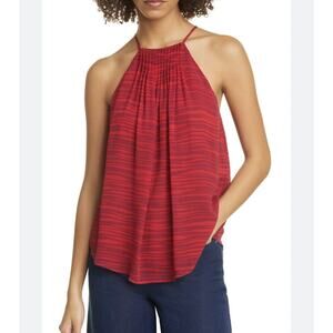 Joie Trianna Silk‎ Blouse Pink Purple Pattern Striped Top Sleeveless NWT $228